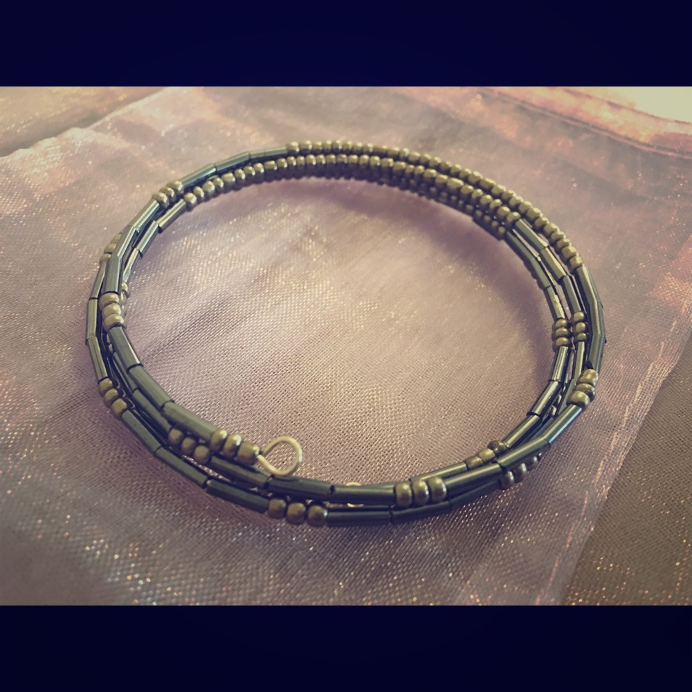 Handmade beaded wrap bracelet